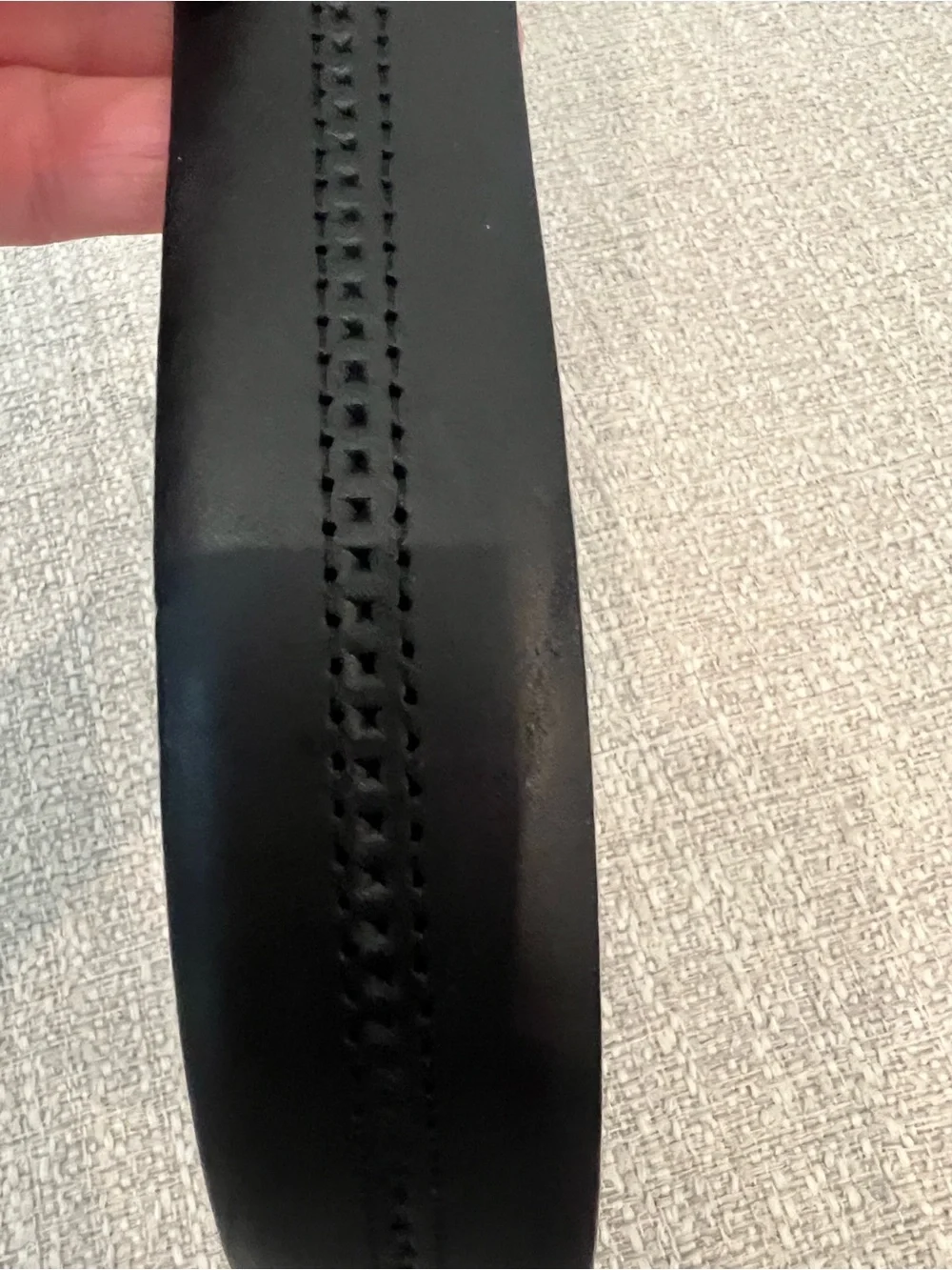 LKNW OfficinArtigiana Men’s Black Genuine Leather Belt Made in Italy Size 32
